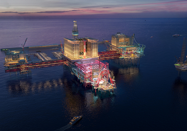 The Rig, a world-first tourism destination on an offshore oil platform.